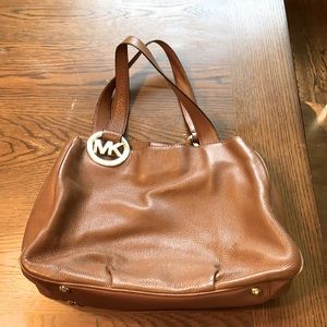 Large Michael Kora Leather Tote